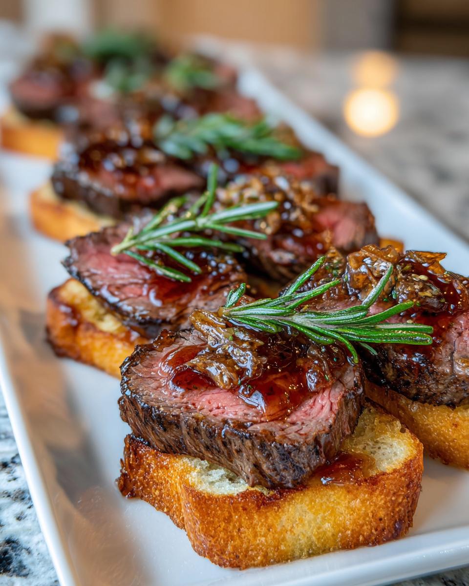 Christmas Maple-Glazed Beef Tenderloin Crostini - detail 1