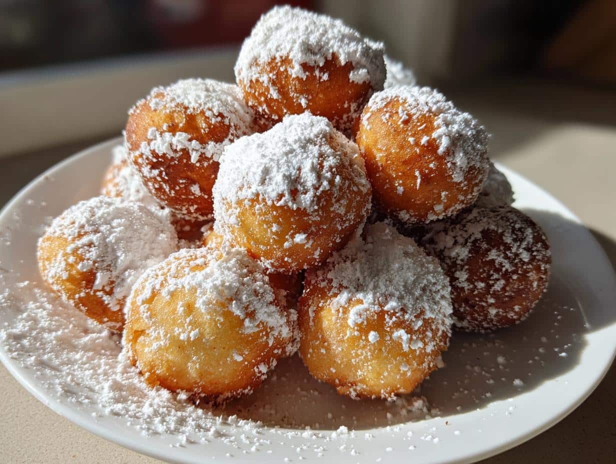 Christmas Mochi Doughnut Snowballs