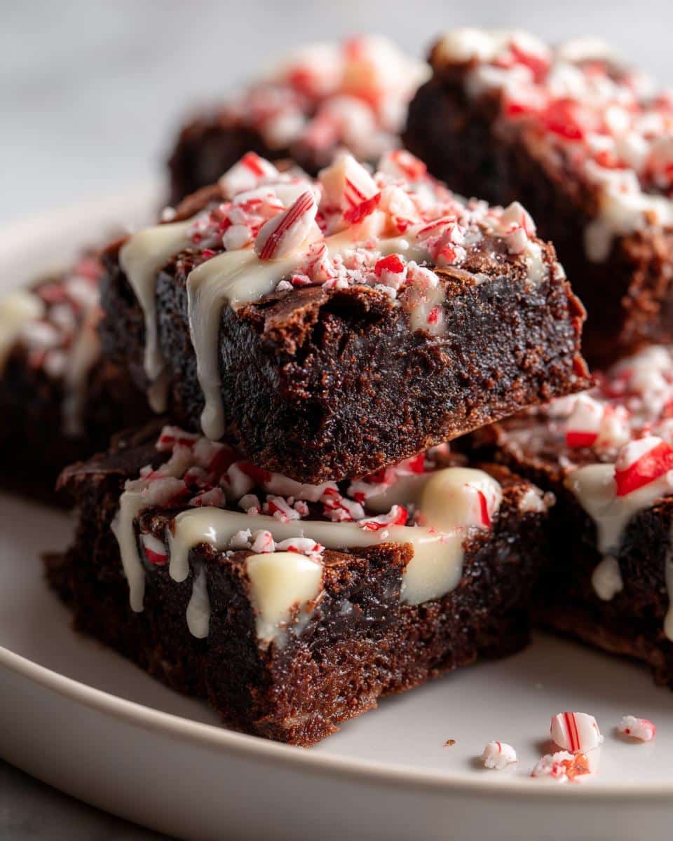 Christmas Peppermint Bark Brownie Bites - detail 1