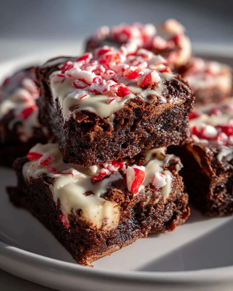 Christmas Peppermint Bark Brownie Bites - detail 2