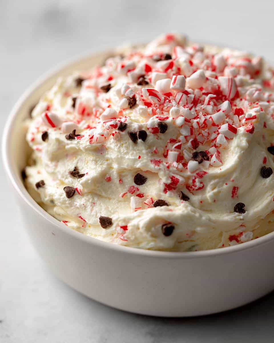 Christmas Peppermint Candy Cane Cheesecake Dip - detail 2
