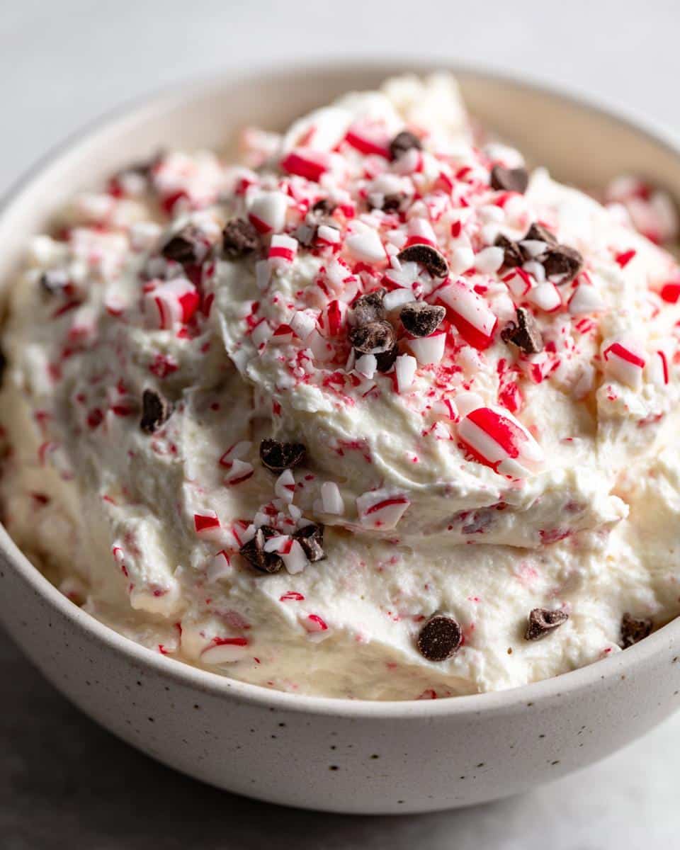 Christmas Peppermint Candy Cane Cheesecake Dip - detail 3