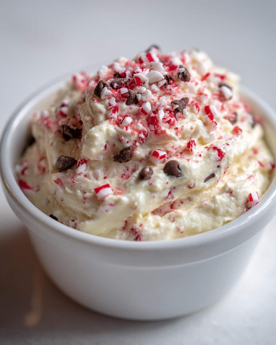 Christmas Peppermint Candy Cane Cheesecake Dip - detail 4