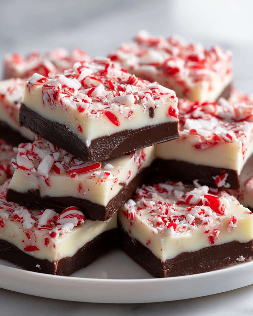 Christmas Peppermint Fudge Squares - detail 1