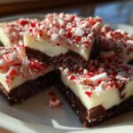 Christmas Peppermint Fudge Squares