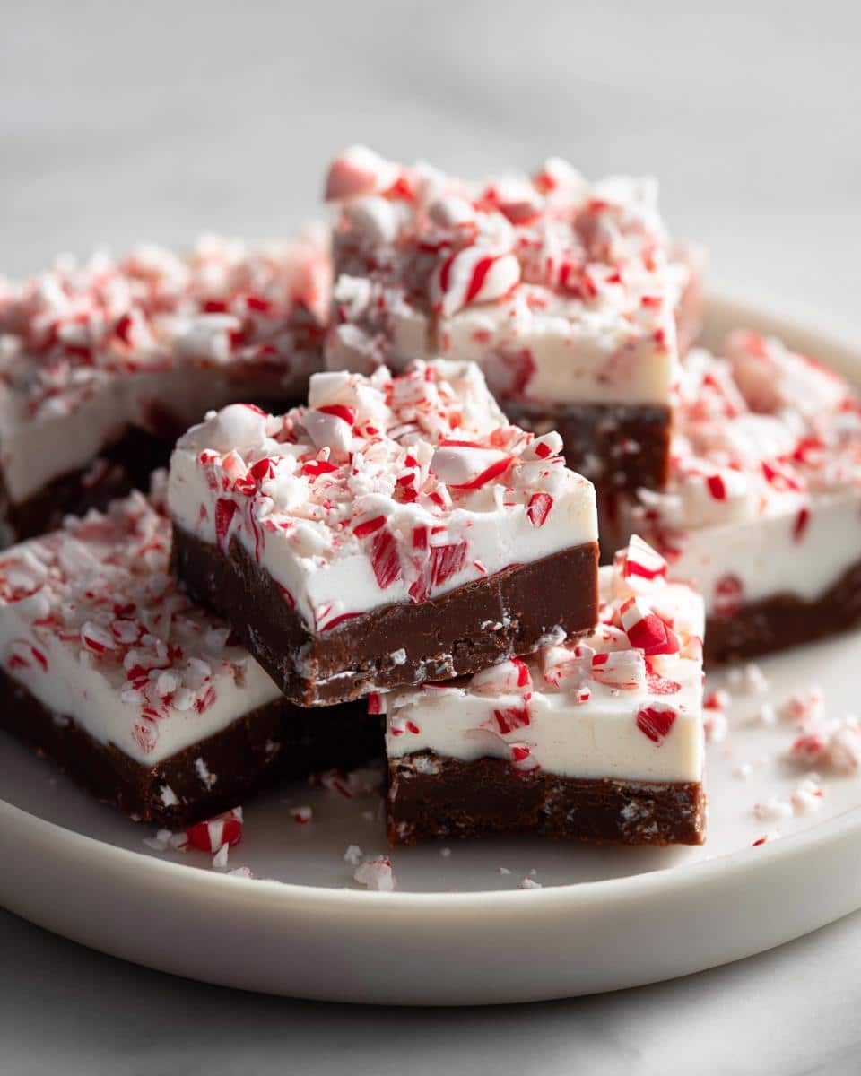 Christmas Peppermint Fudge Squares - detail 2