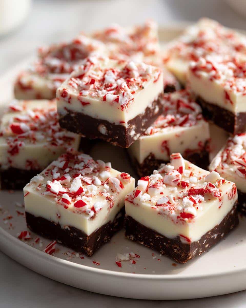Christmas Peppermint Fudge Squares - detail 4