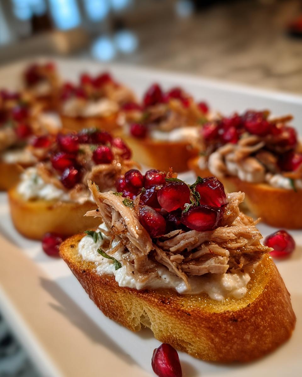 Christmas Pomegranate & Turkey Crostini - detail 2