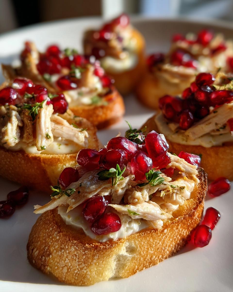 Christmas Pomegranate & Turkey Crostini - detail 3