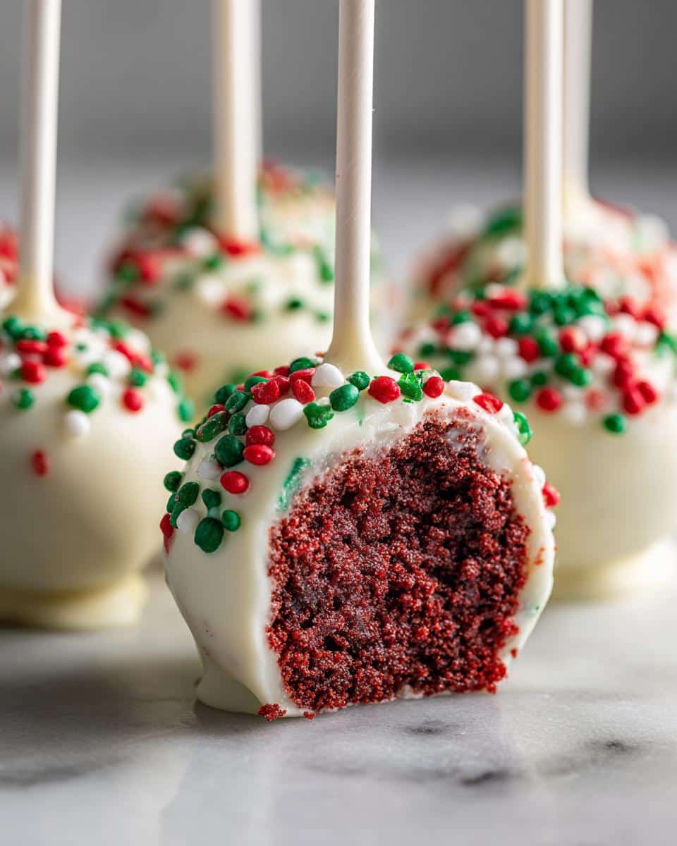 Christmas Red Velvet Cake Pops - detail 2