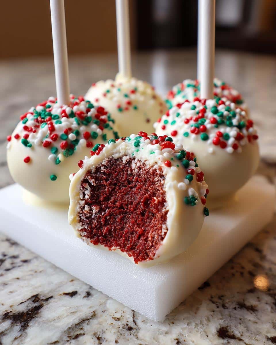 Christmas Red Velvet Cake Pops - detail 3