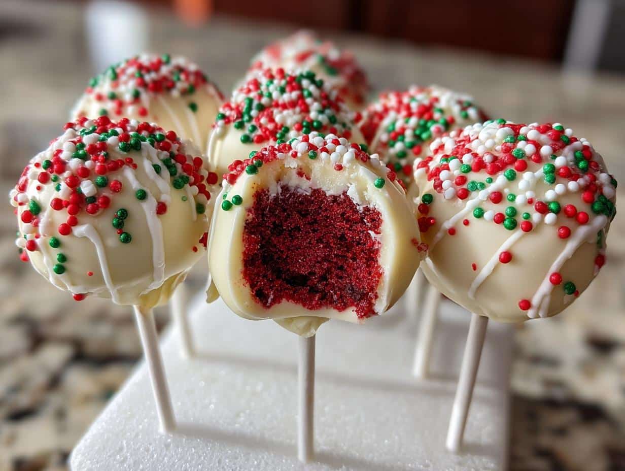 Christmas Red Velvet Cake Pops