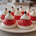 Christmas Santa Hat Meringue Cookies