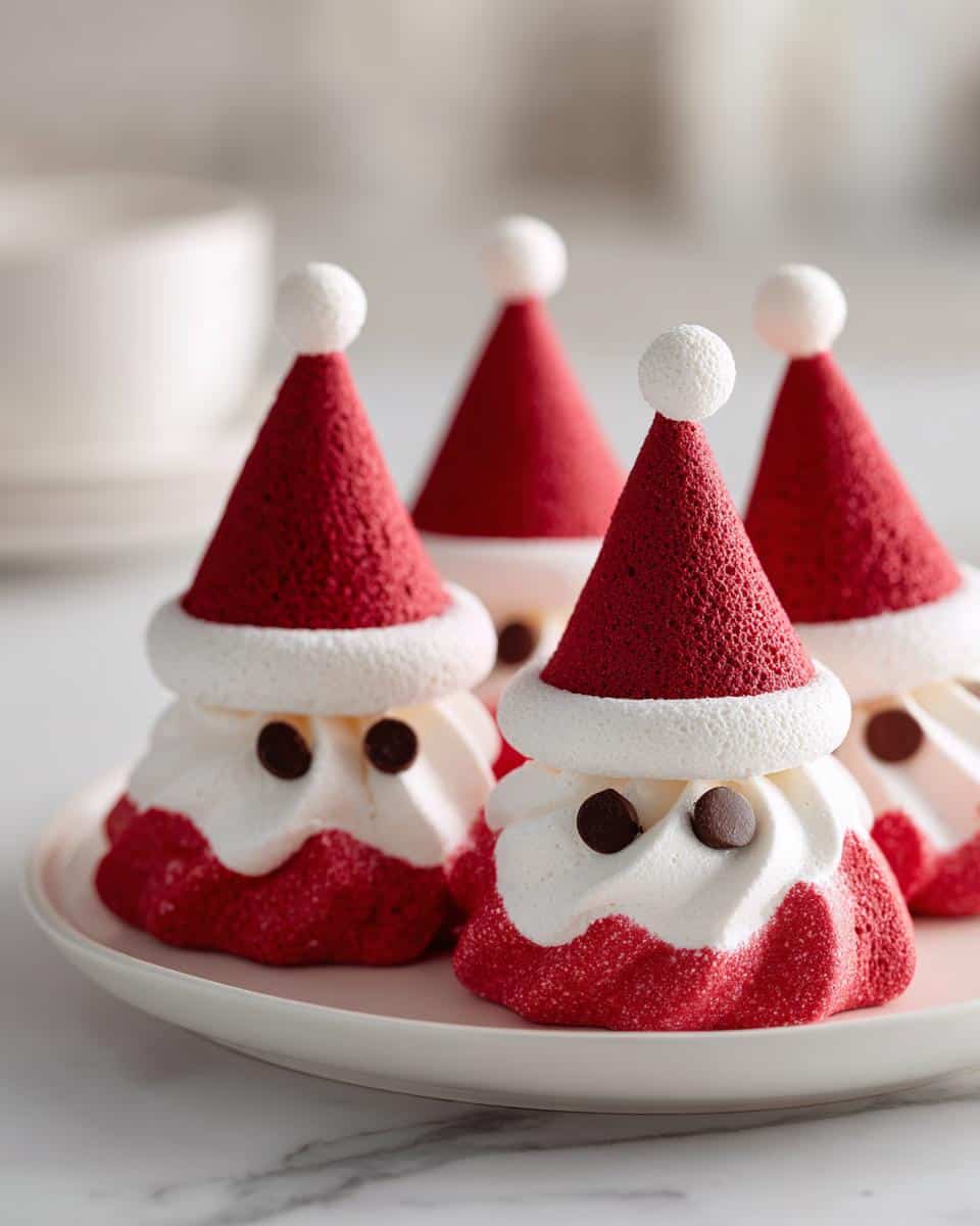 Christmas Santa Hat Meringue Cookies - detail 2