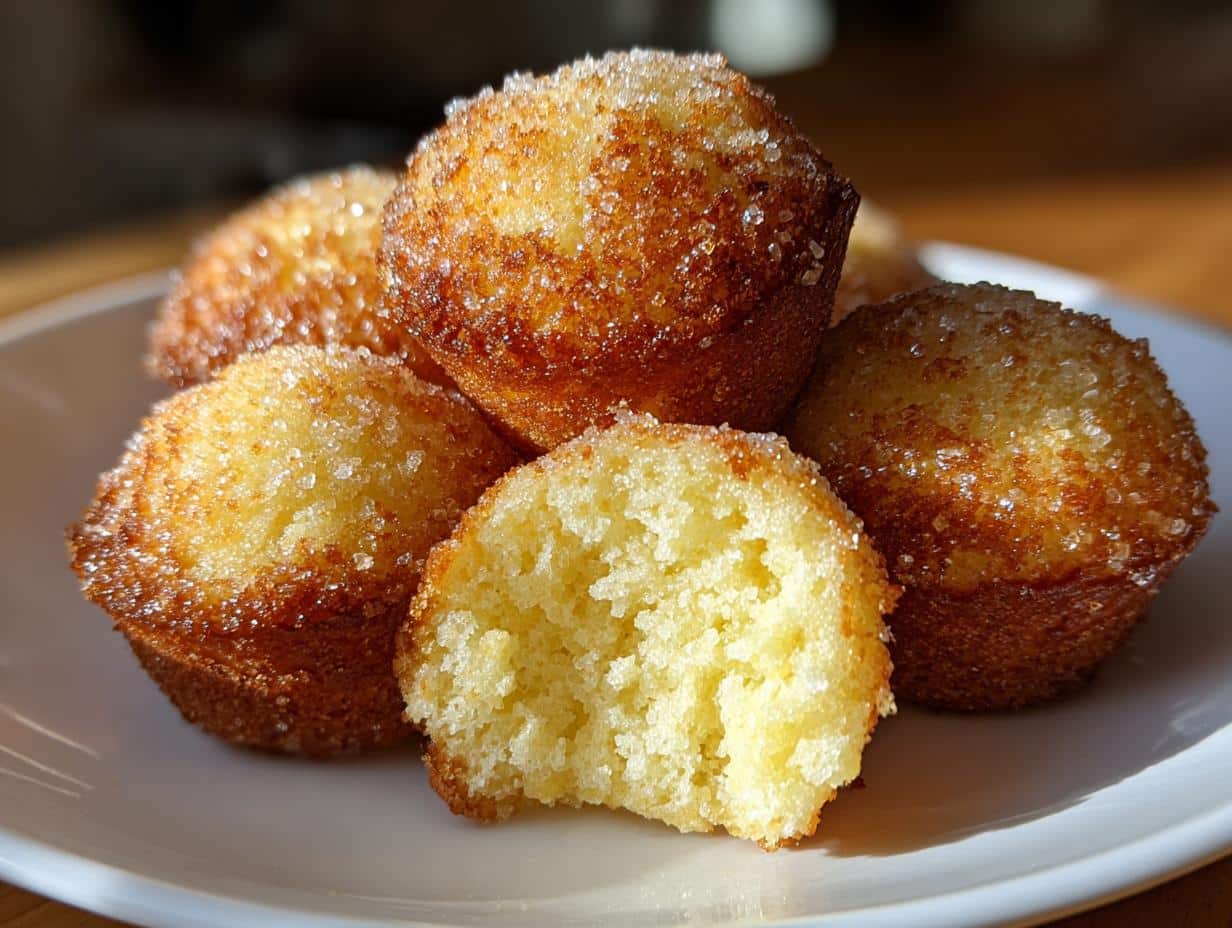 Christmas Sparkling Lemon-Vanilla Angel Food Cake Bites