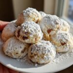 Christmas Toasted Almond Snowball Cookies