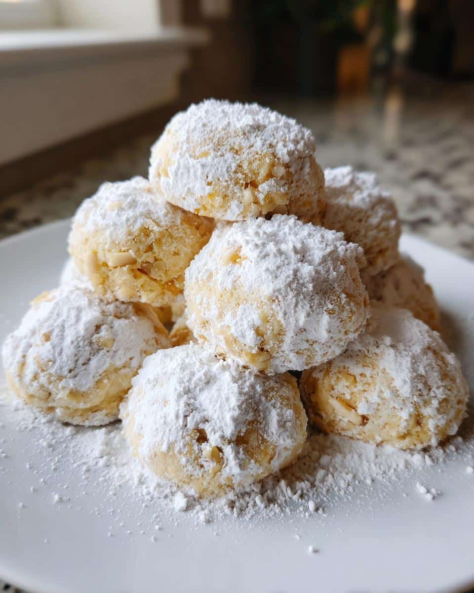 Christmas Toasted Almond Snowball Cookies - detail 2