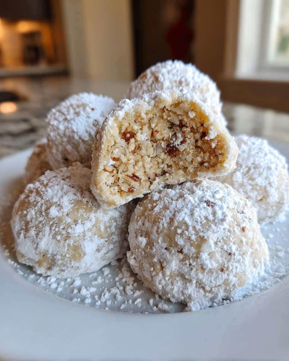 Christmas Toasted Almond Snowball Cookies - detail 3