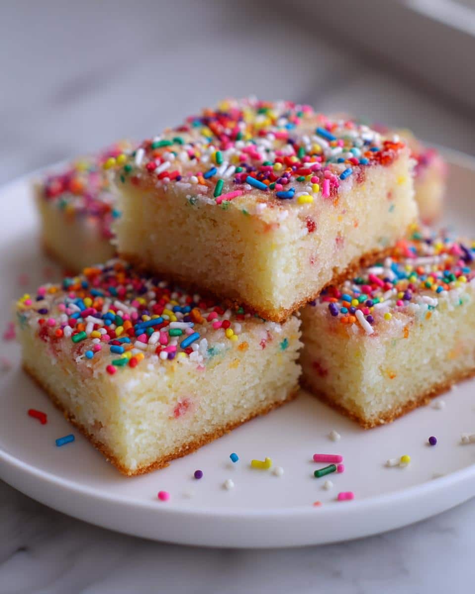 Christmas Vanilla Bean Sugar Cookie Bars with Sprinkles - detail 1