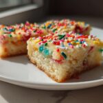 Christmas Vanilla Bean Sugar Cookie Bars with Sprinkles