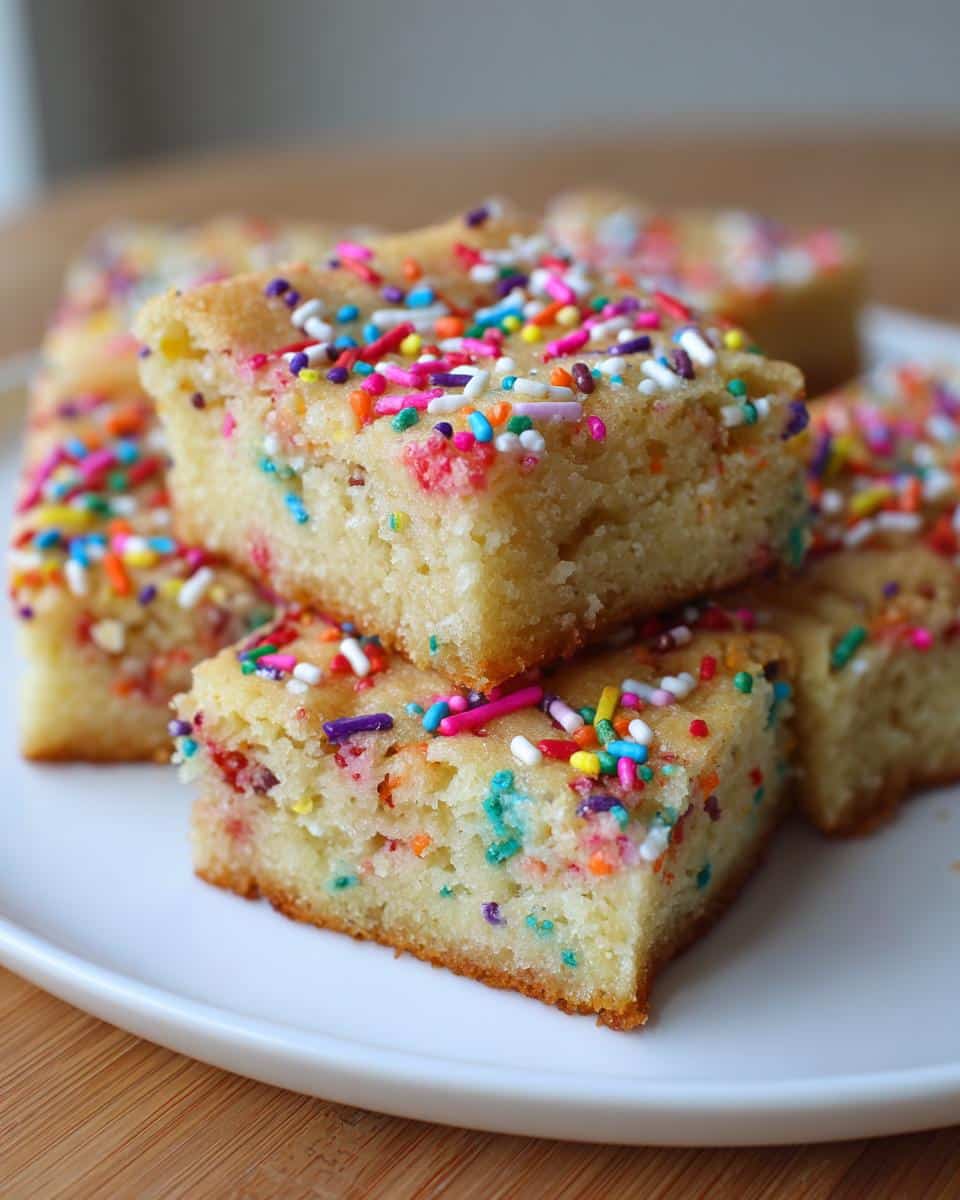 Christmas Vanilla Bean Sugar Cookie Bars with Sprinkles - detail 4