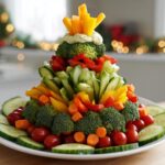 Christmas Veggie Tree Platter with Ranch Star