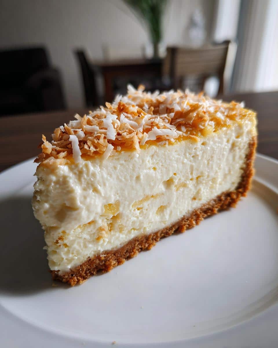 Coconut-Pineapple Christmas Cheesecake - detail 3