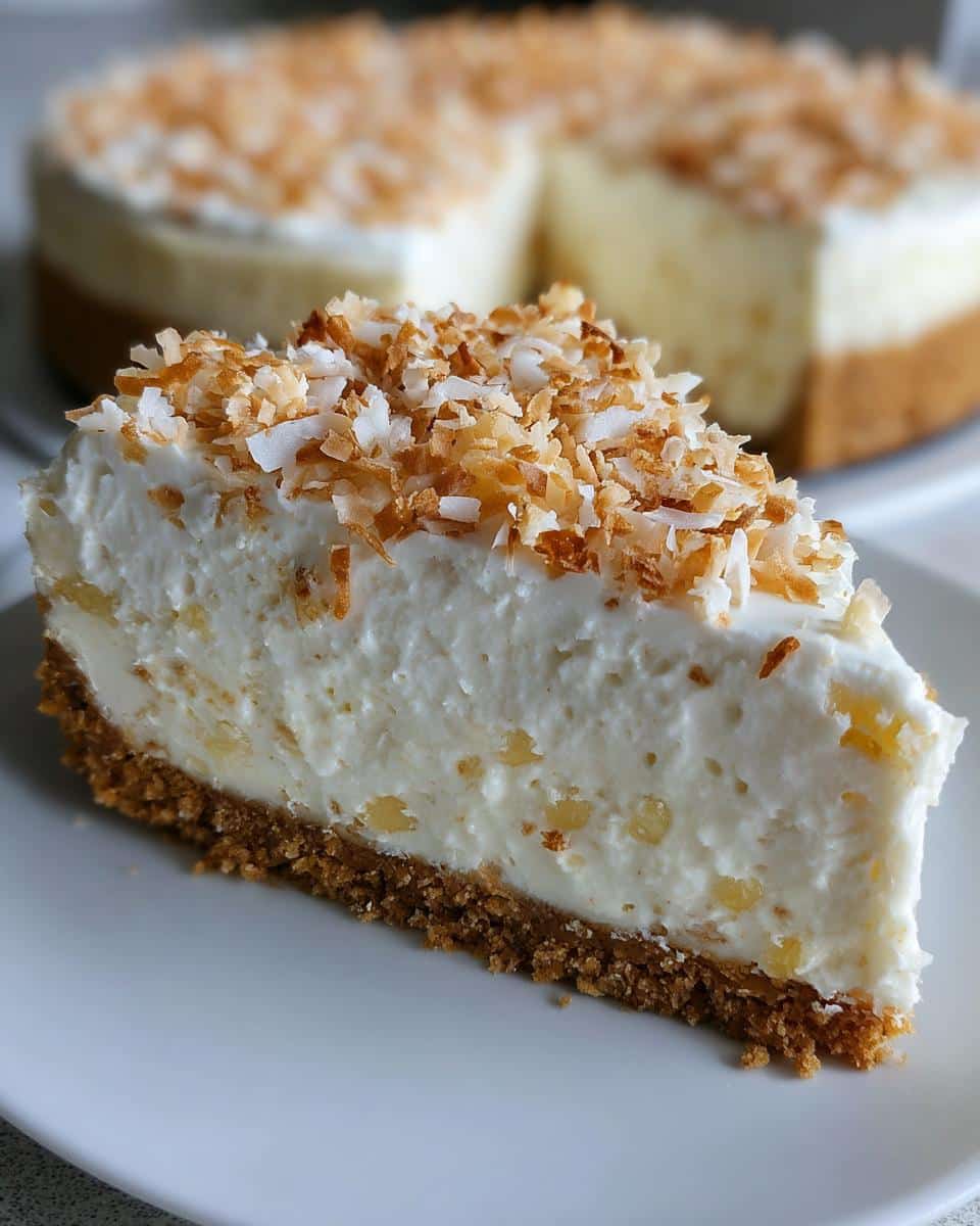 Coconut-Pineapple Christmas Cheesecake - detail 4