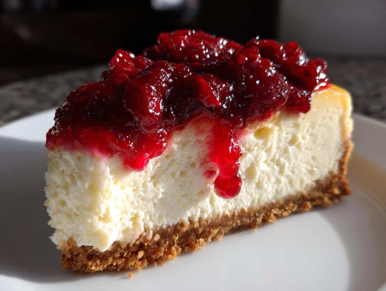 Cranberry-Orange Christmas Cheesecake