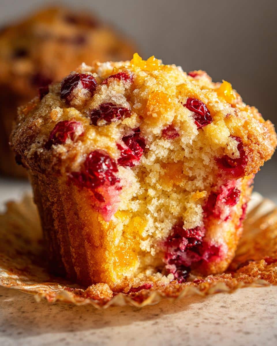 Cranberry-Orange Christmas Muffins - detail 1