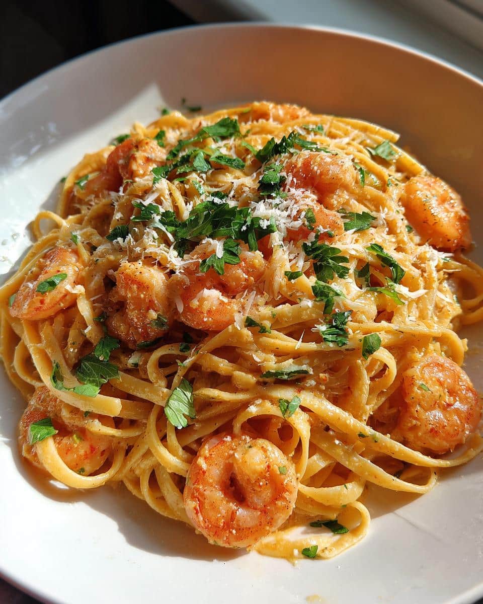 Creamy Cajun Shrimp Linguine - detail 3