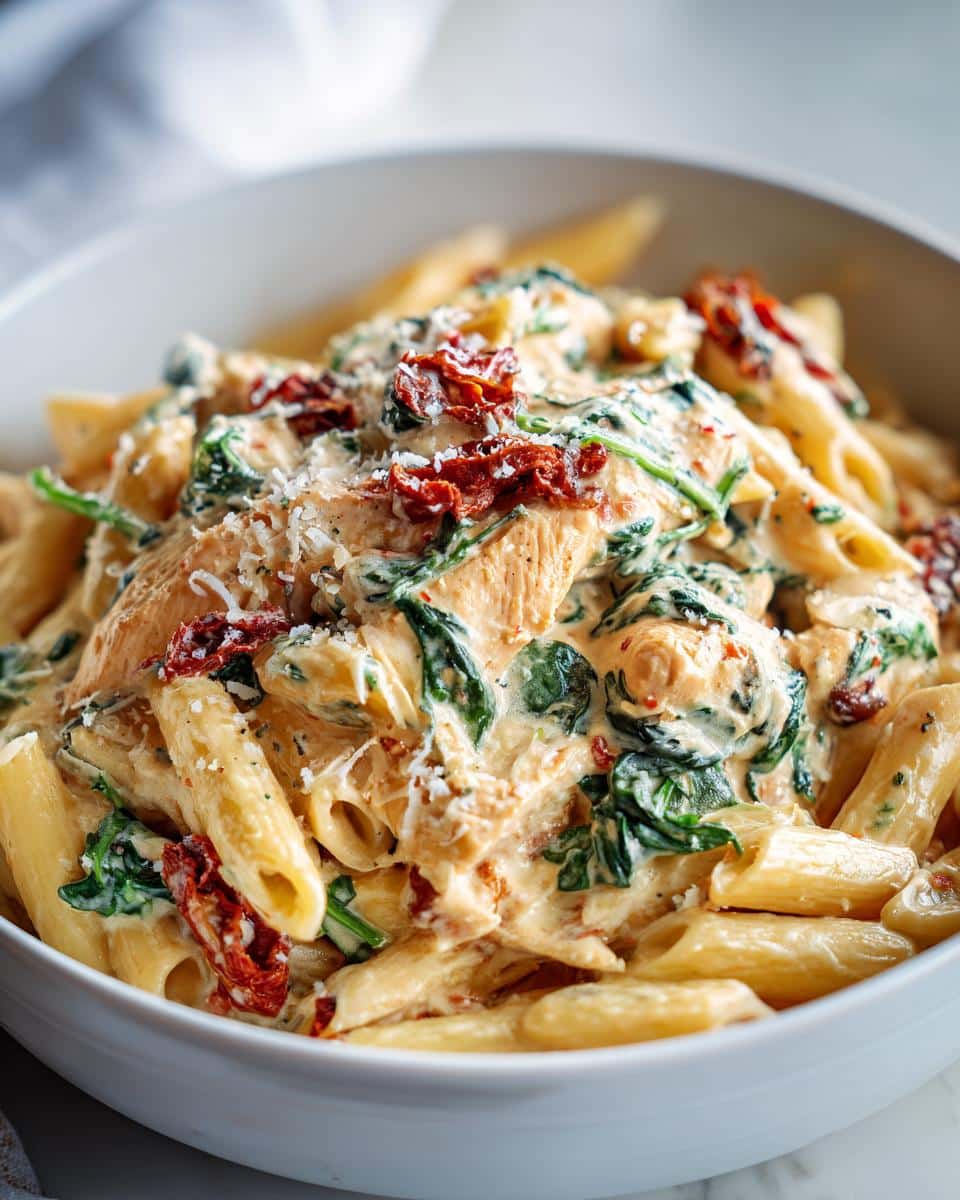 Creamy Tuscan Chicken Pasta - detail 2