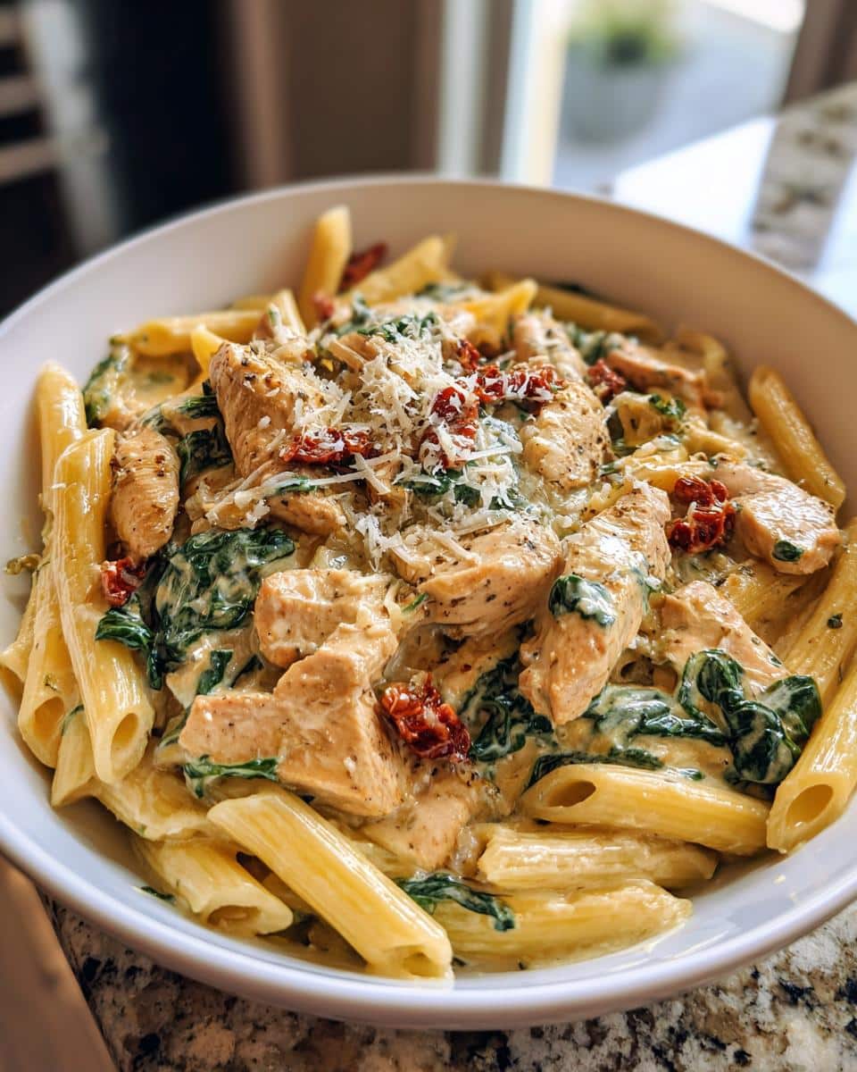 Creamy Tuscan Chicken Pasta - detail 3