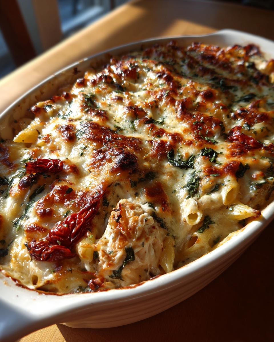 40-Minute Creamy Tuscan Chicken Pasta Bake Heaven 7 Creamy Tuscan Chicken Pasta Bake - detail 1