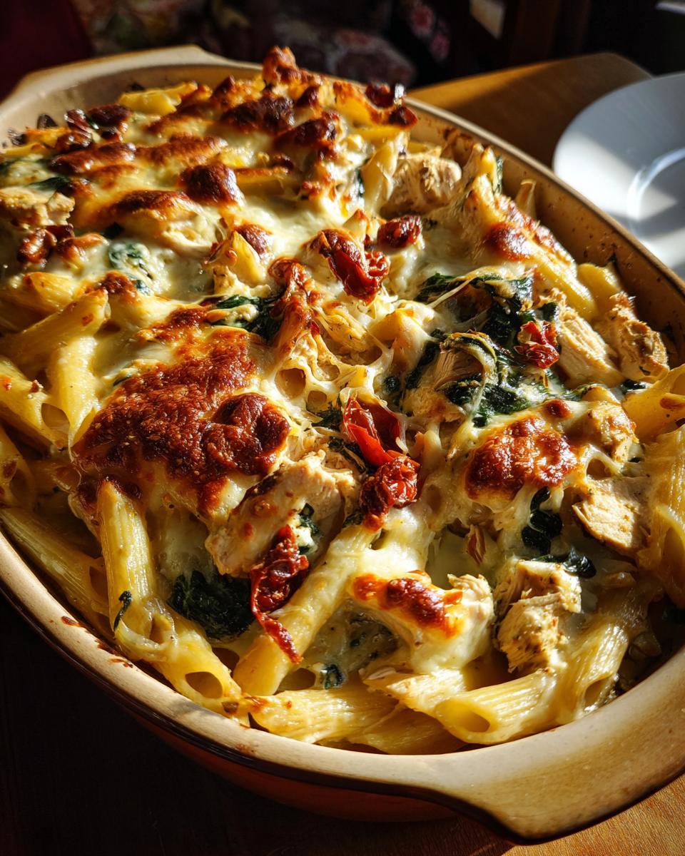 40-Minute Creamy Tuscan Chicken Pasta Bake Heaven 8 Creamy Tuscan Chicken Pasta Bake - detail 2