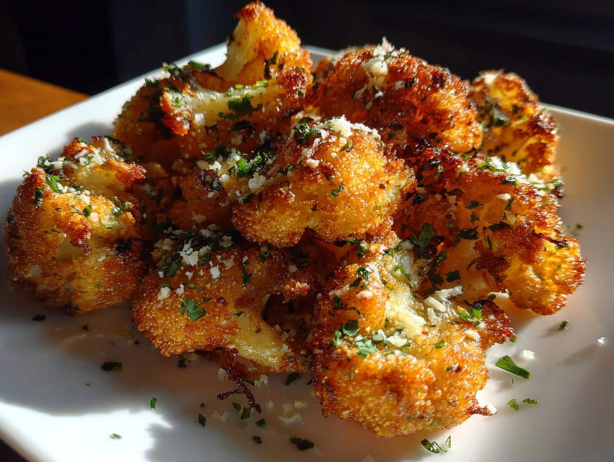 Crispy Garlic Butter Cauliflower Bites