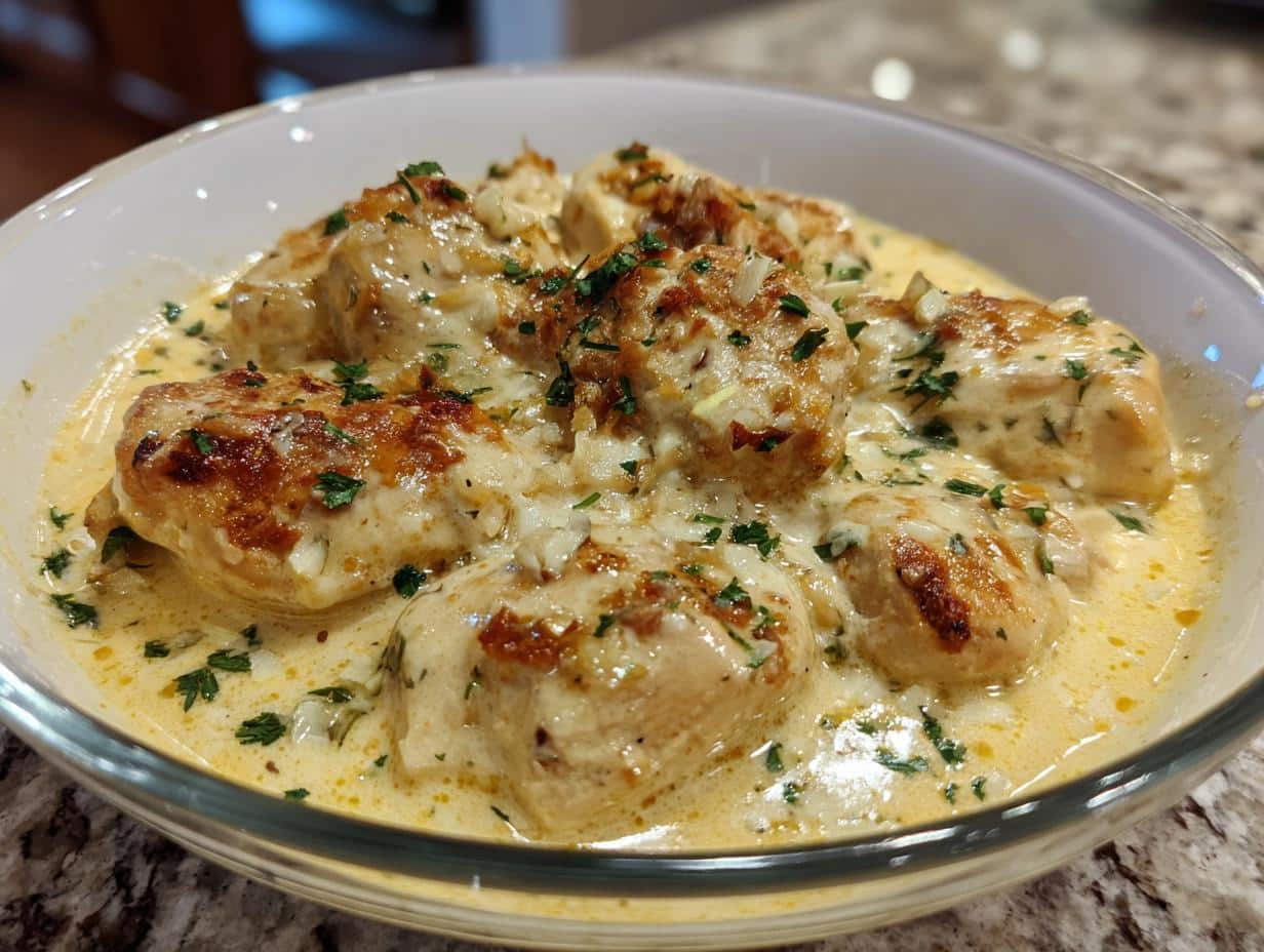 Crockpot Creamy Garlic Chicken