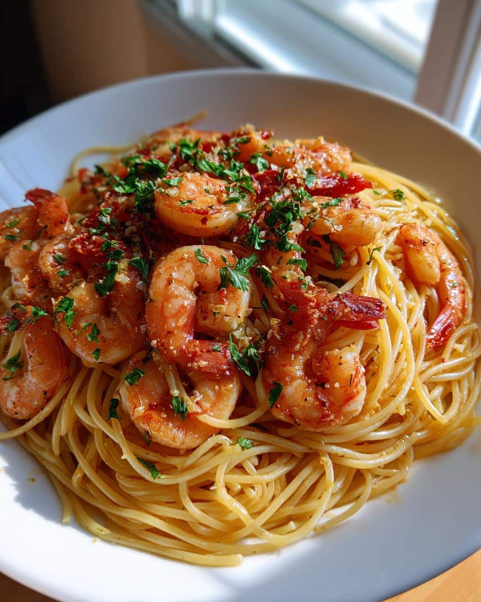 Garlic Butter Shrimp Pasta - detail 4