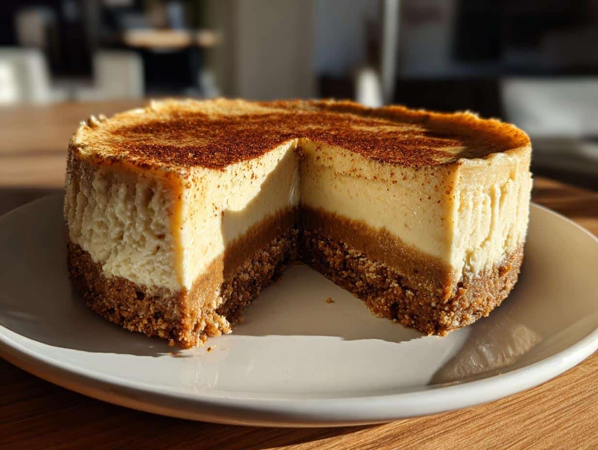 Gingerbread-Spice Christmas Cheesecake