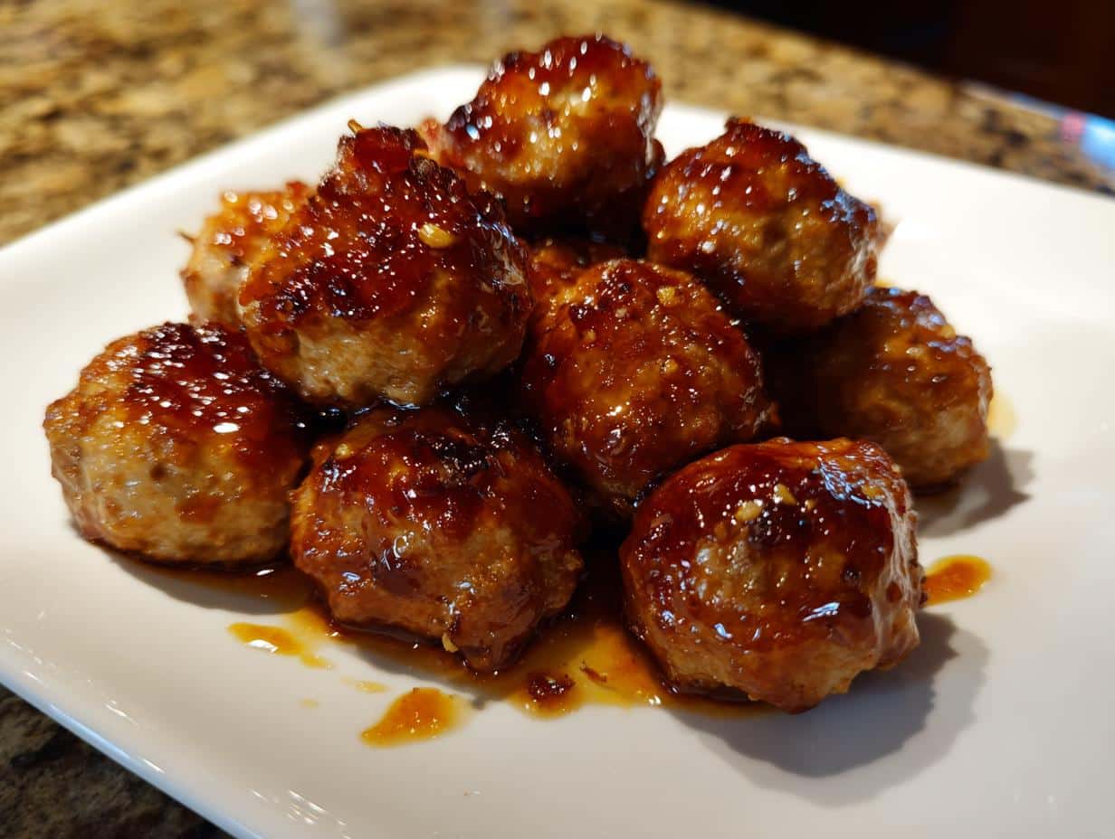 Honey Garlic Meatball Bites