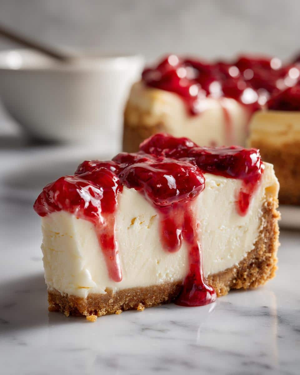 Lemon-Cranberry Christmas Cheesecake - detail 3