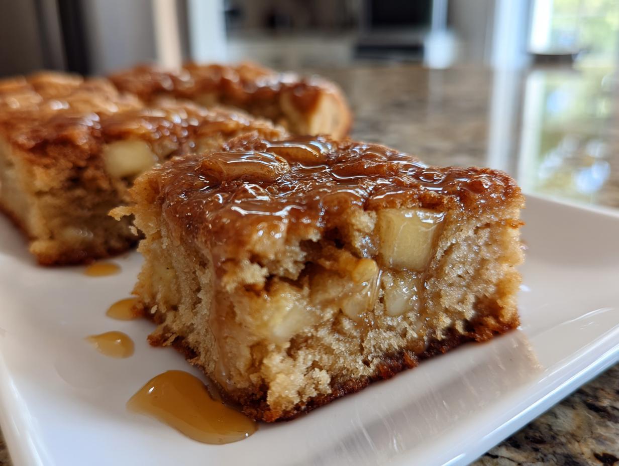 35-Minute Maple Glazed Apple Blondies Bliss Recipe 6 Maple Glazed Apple Blondies
