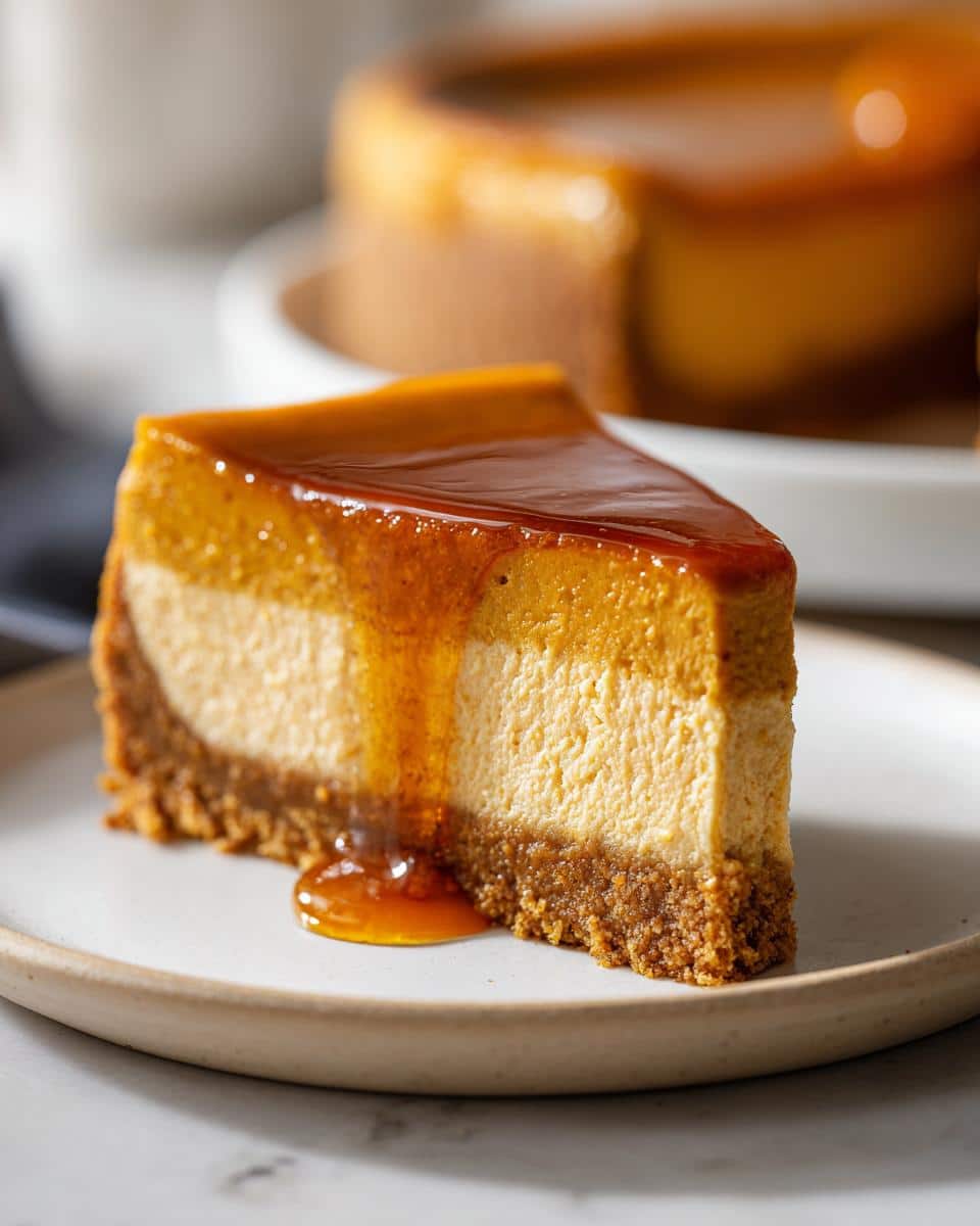 Maple-Pumpkin Christmas Cheesecake - detail 1