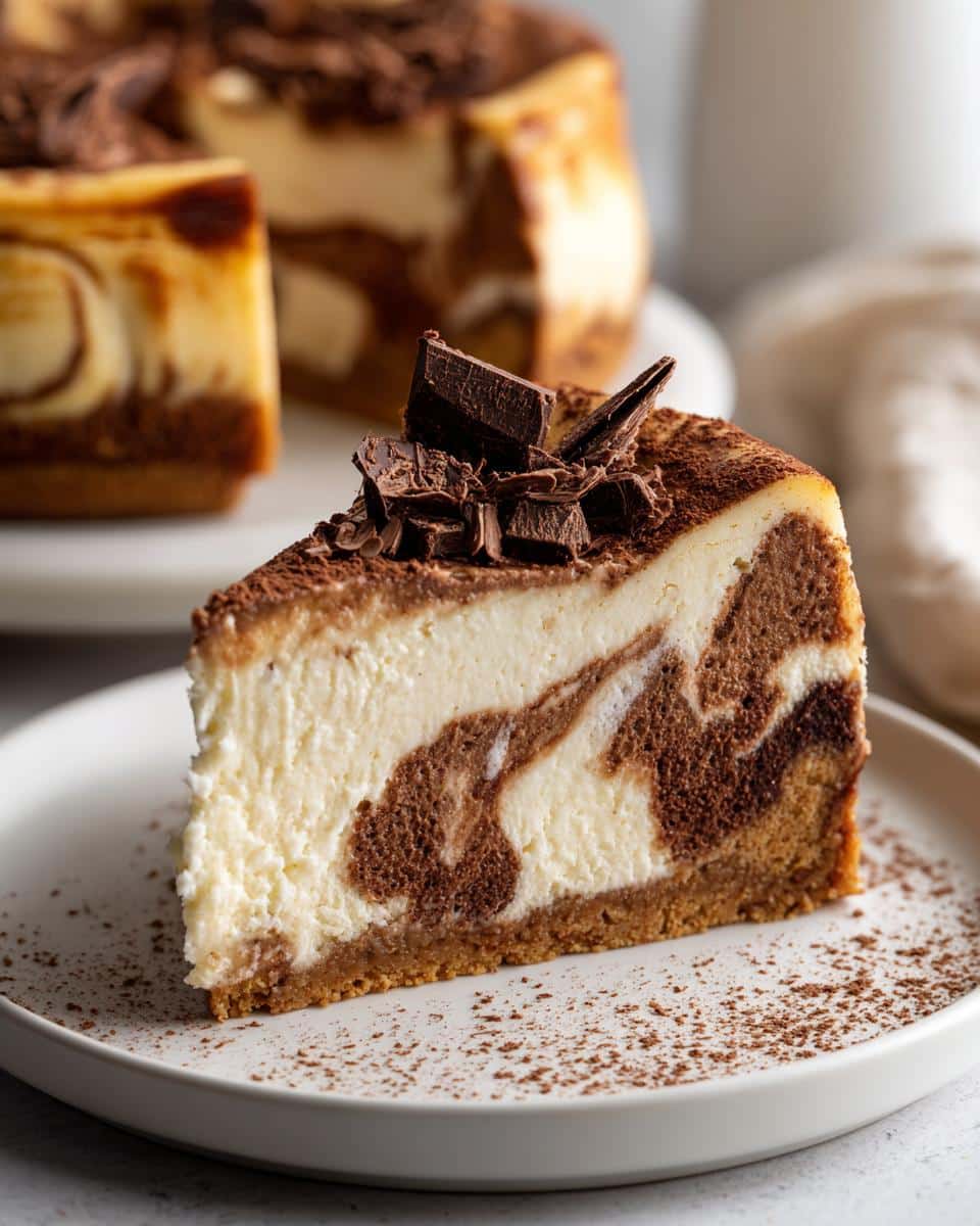 Mocha-Vanilla Christmas Cheesecake - detail 1