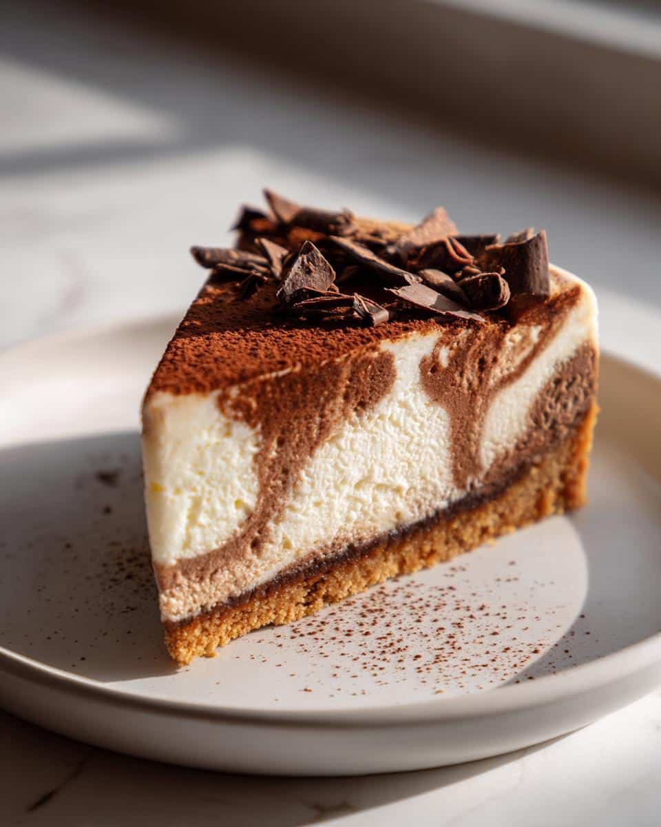 Mocha-Vanilla Christmas Cheesecake - detail 2