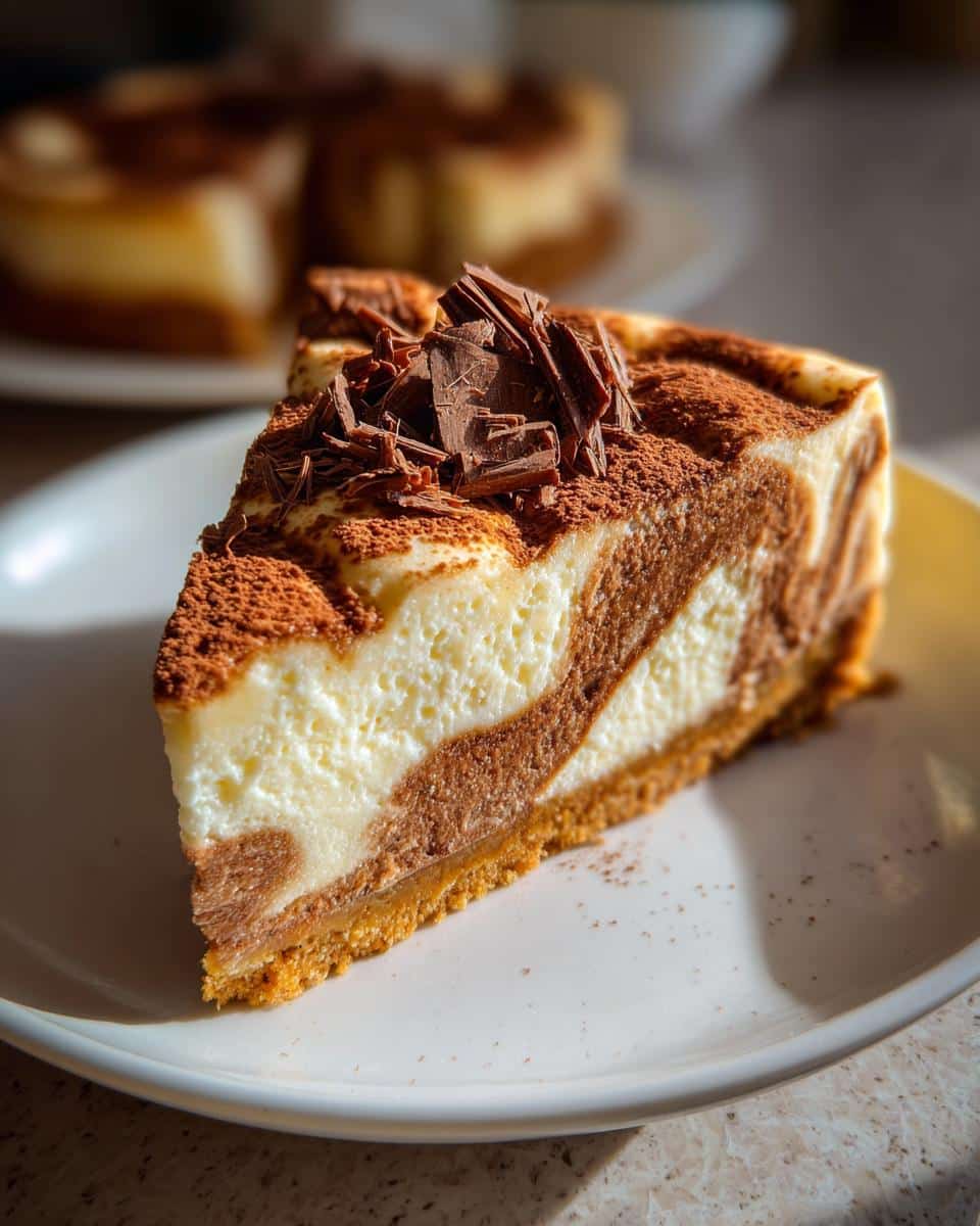 Mocha-Vanilla Christmas Cheesecake - detail 3