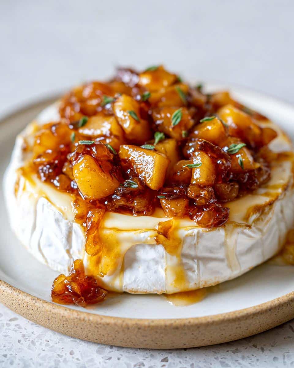 New Year Baked Brie with Apple-Sage Chutney - detail 1