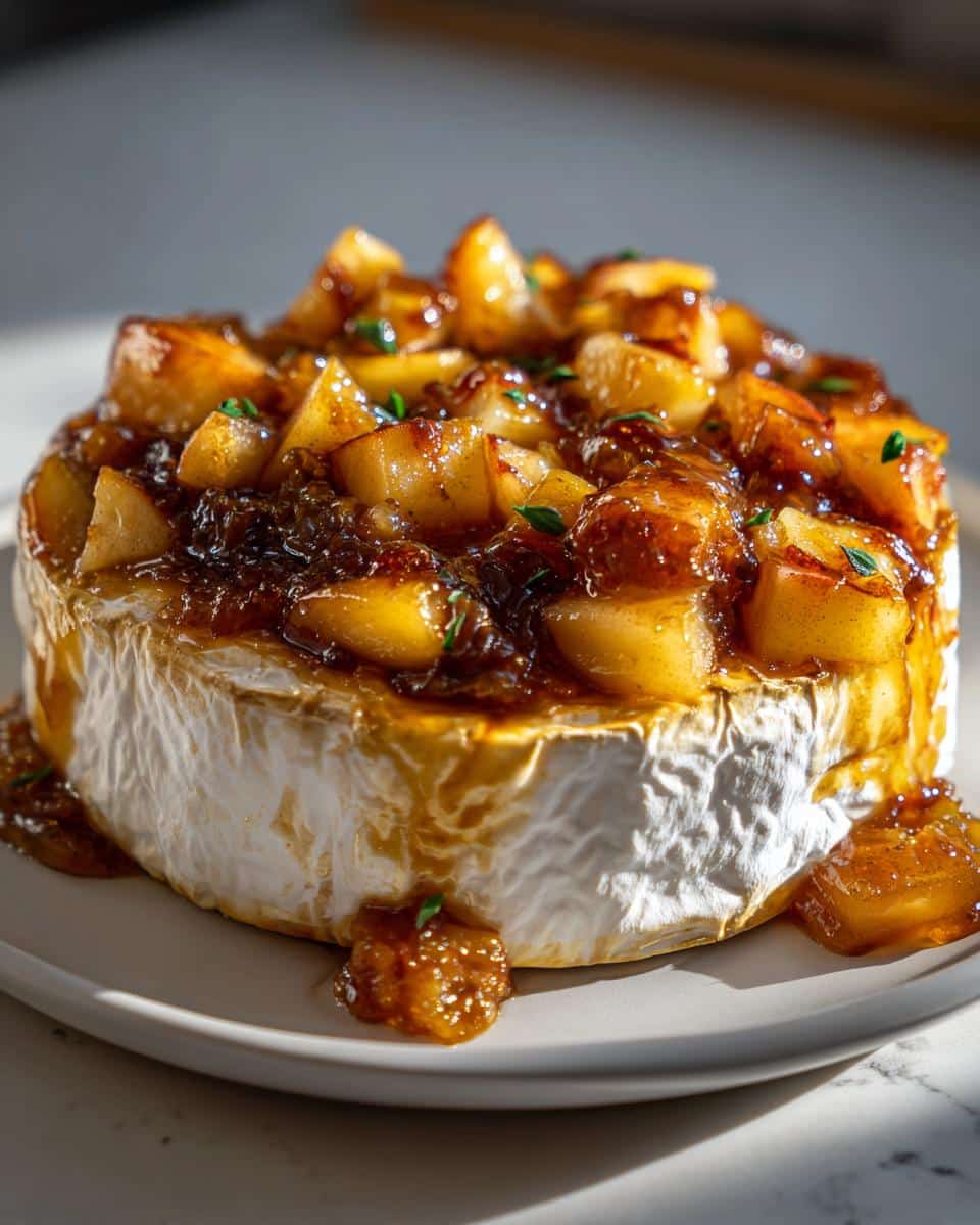 New Year Baked Brie with Apple-Sage Chutney - detail 2