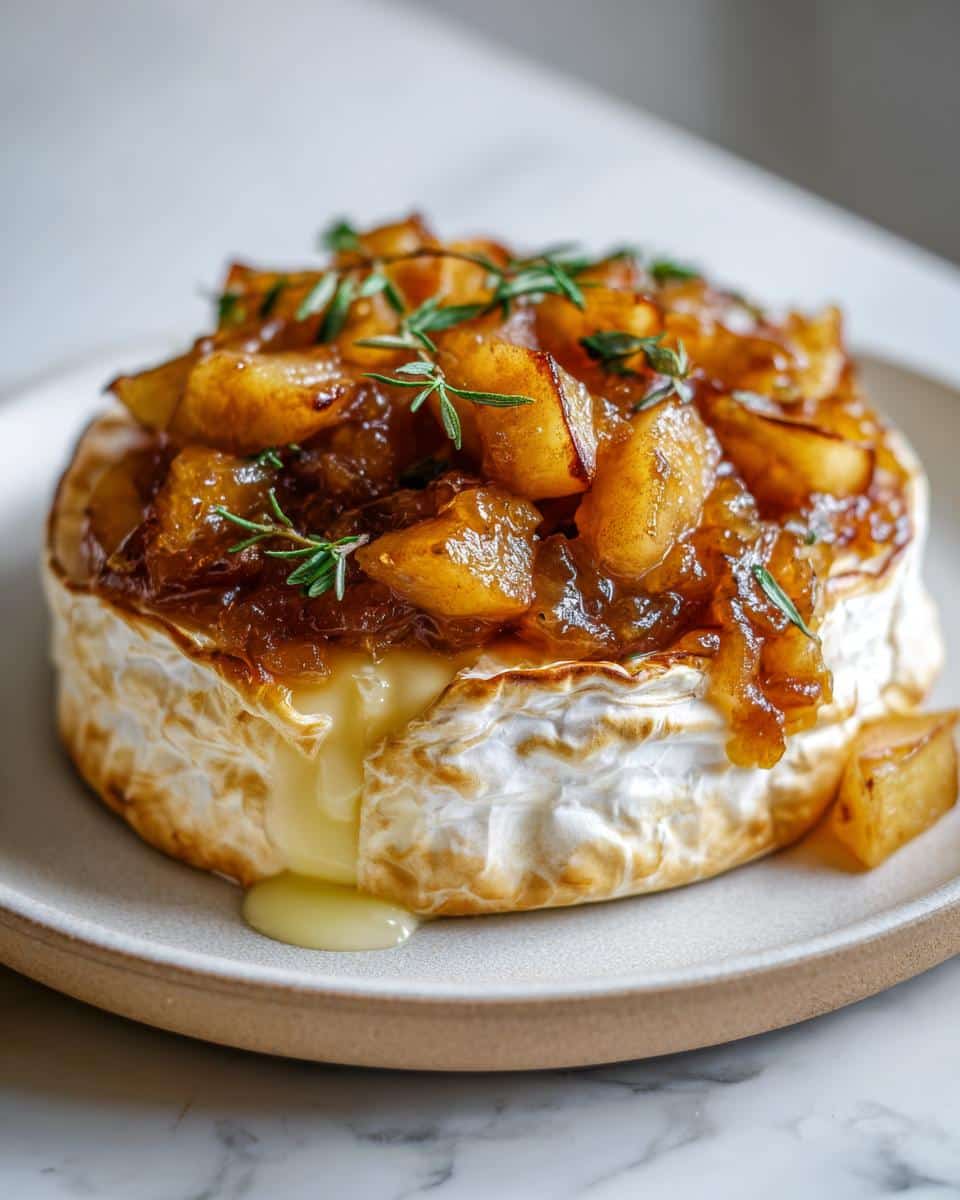 New Year Baked Brie with Apple-Sage Chutney - detail 3