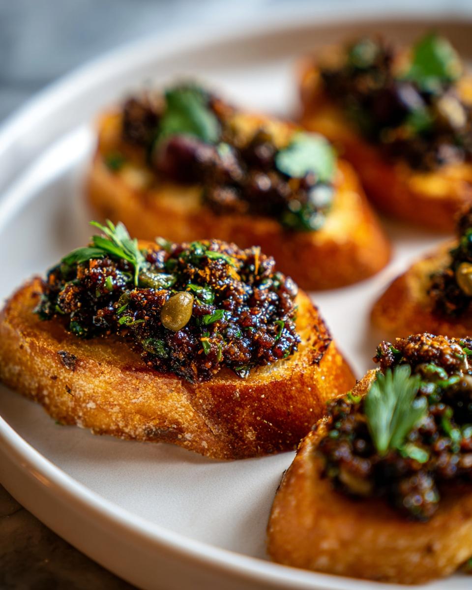 17-Minute New Year Black Olive Tapenade Crostini That Steals the Show 6 New Year Black Olive Tapenade Crostini - detail 1